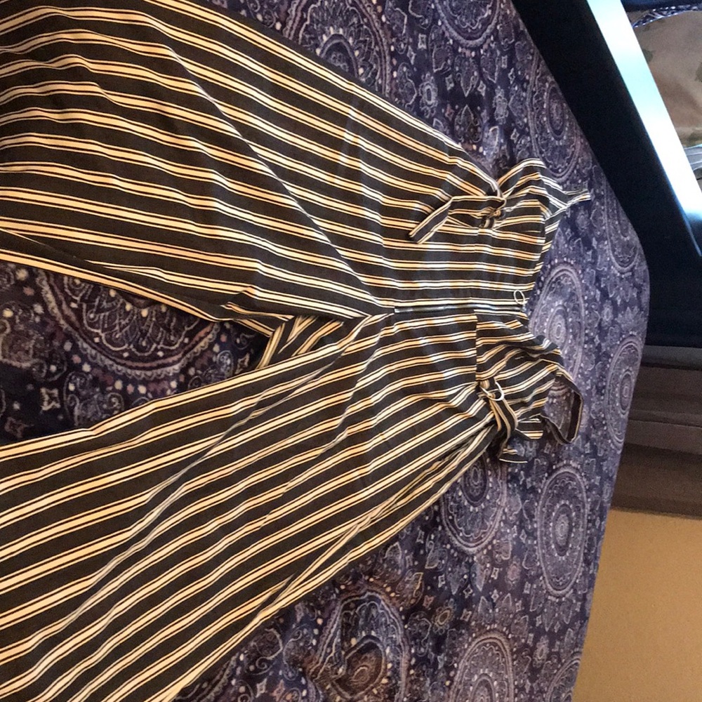 Cotton jumpsuit with flared legs